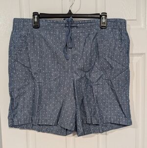 Talbots Chambray with White Polka Dots Casual Shorts in 16